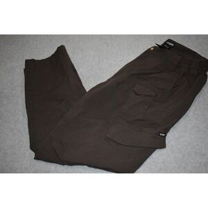 CQR Cargo Pants Men 34x30 Brown Tactical Ripstop Work Trousers Polyester Blend